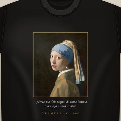Camiseta com a arte A pérola